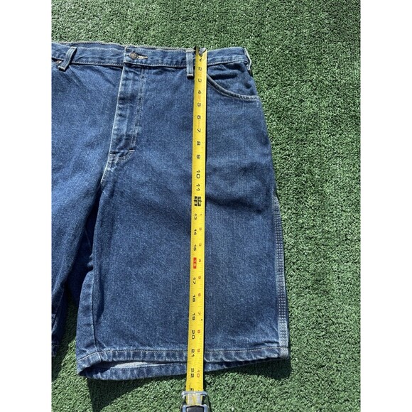 Y2K Dickies Carpenter Baggy Grunge Jorts Jean Shorts Dark Wash Denim Size 36 - Picture 9 of 10